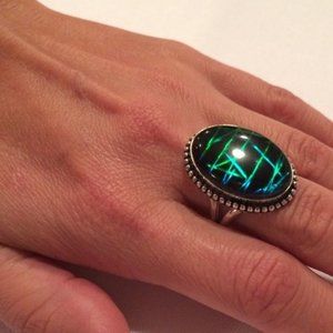 New Artisan Neon Lights Dichroic SS Ring